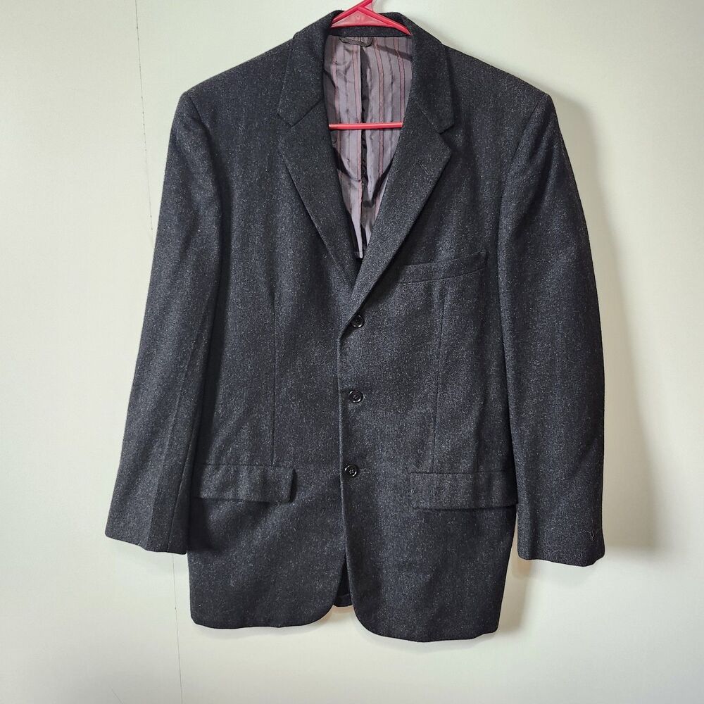 Barclay Silver Label Blazer Mens Gray Wool Blend 3 Button Classic 40R